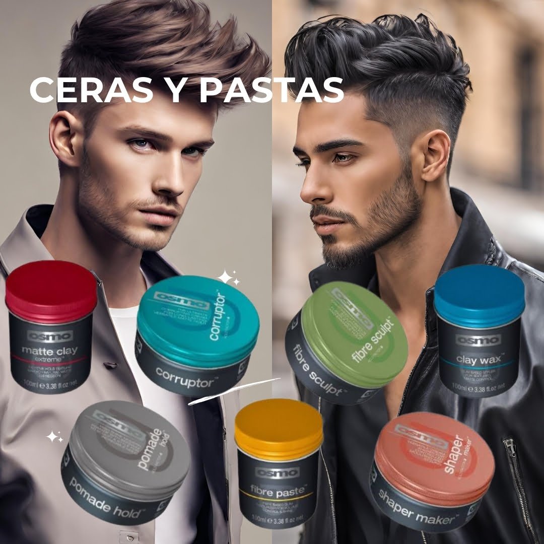 CERAS Y PASTAS PARA CUIDADO DE CABELLO PARA HOMBRES