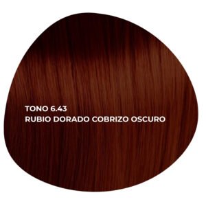 TINTE PROFESIONAL TONO 6.43 RUBIO DORADO COBRIZO OSCURO MARCA OSMOIKON 100 ml