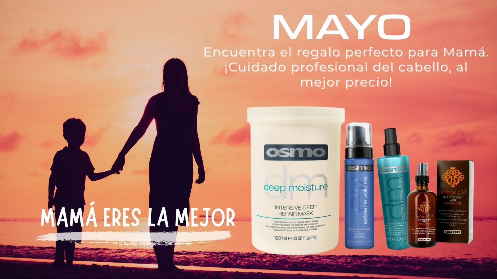 portada Día de la Madre descuentos especiales productos para el cuidado del cabello.